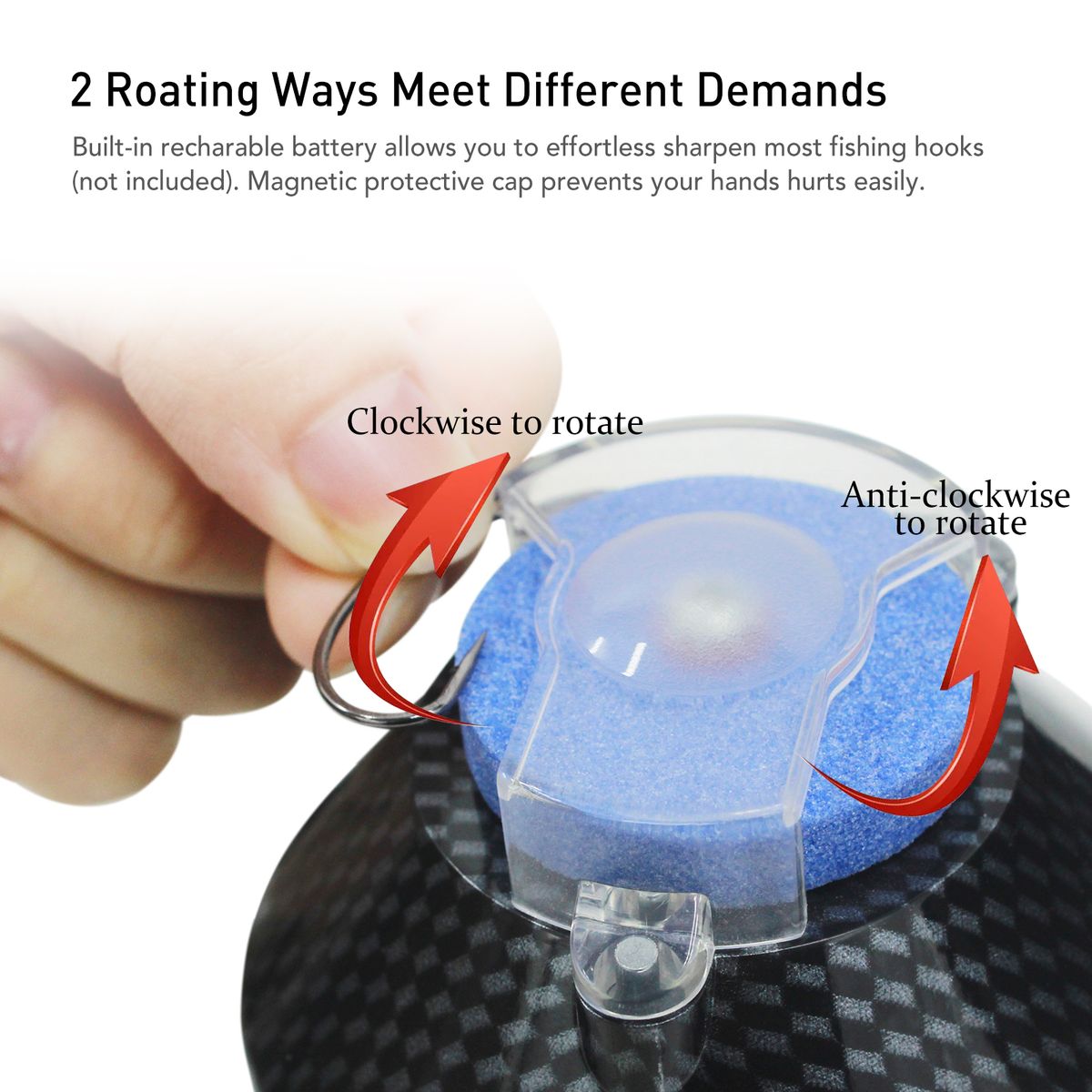 Electric Fishing Hook Sharpener USB Rechargeable Hook