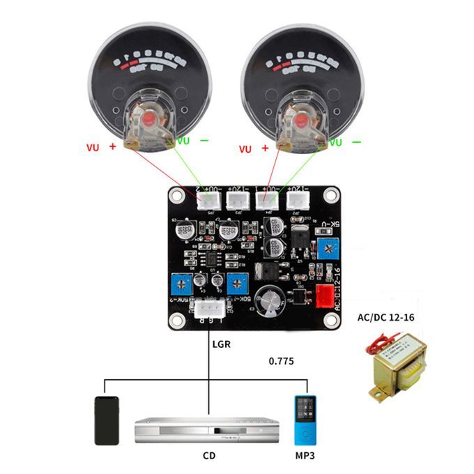 P-40   Panel VU Meter Digital Volume Meter Electric Frequency Meter