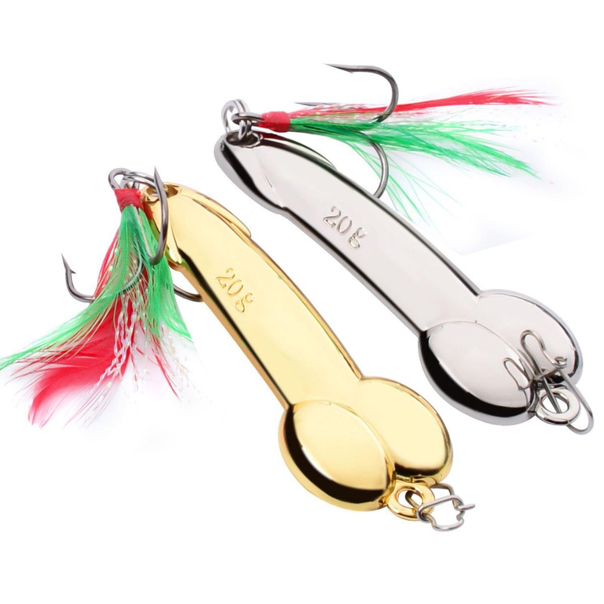 Metal Spoon Fishing Feather Hook 5g Silver Spinnerbait Hard