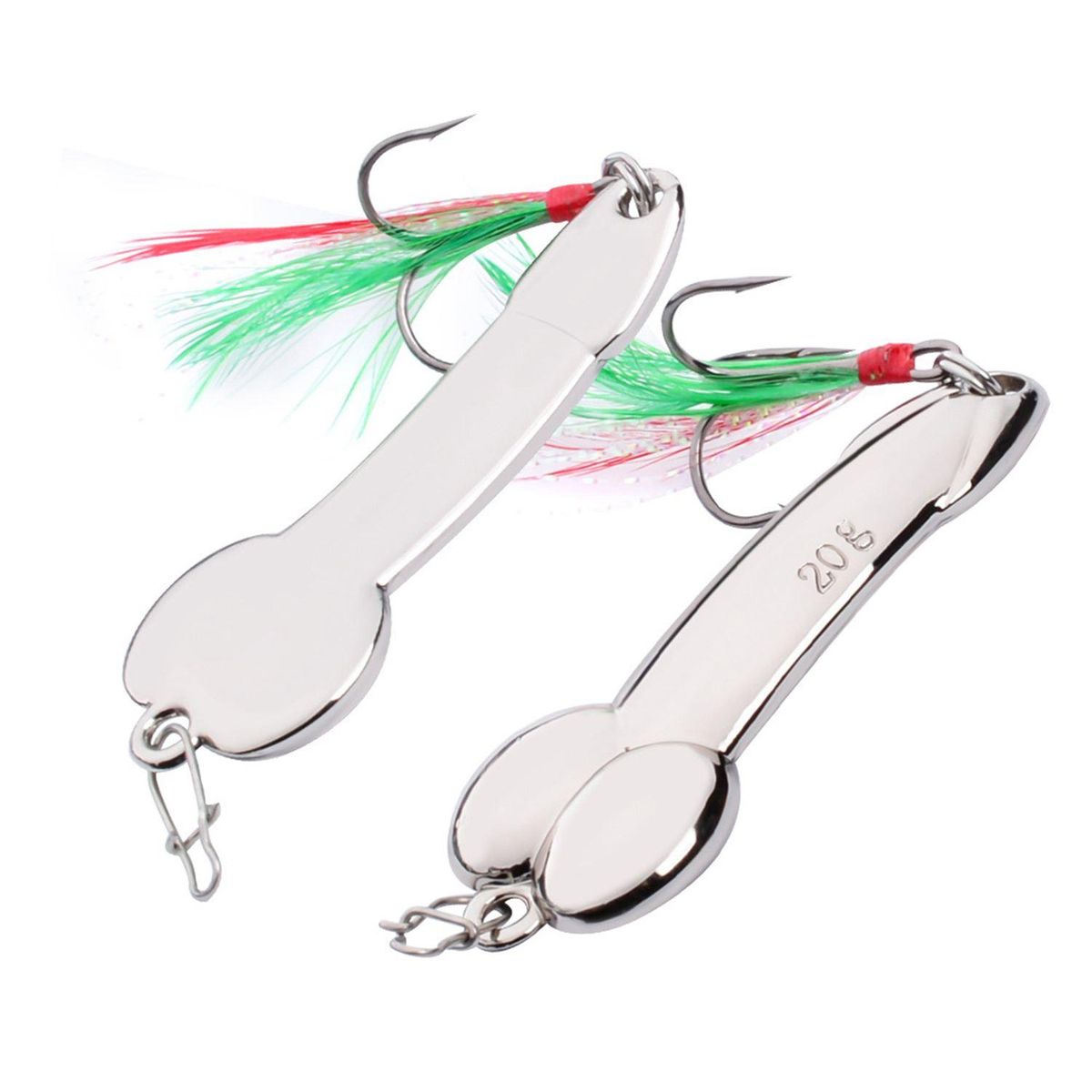 Metal Spoon Fishing Feather Hook 5g Silver Spinnerbait Hard