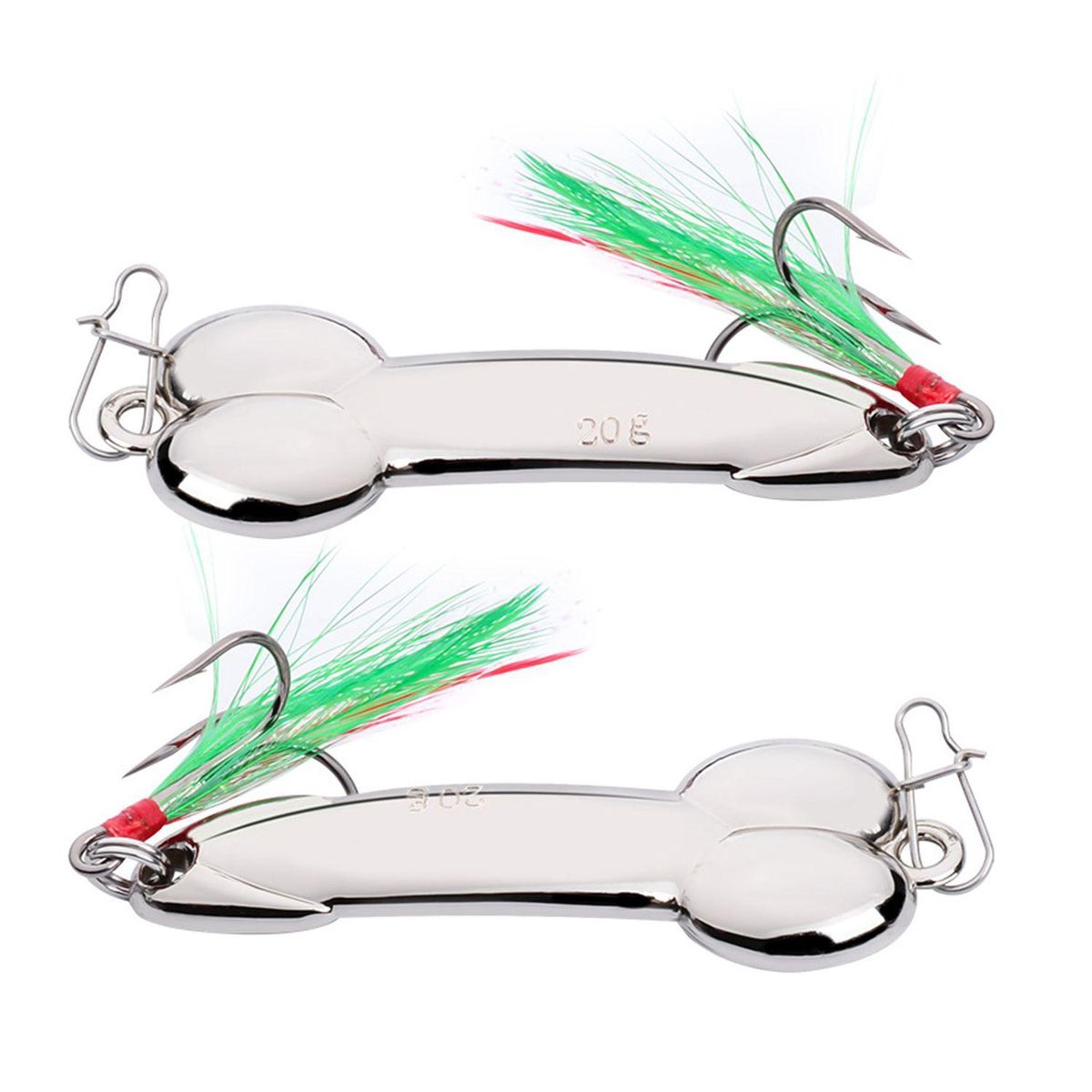 Metal Spoon Fishing Feather Hook 5g Silver Spinnerbait Hard