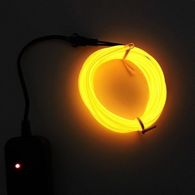 3M Flexible LED Light EL Wire String Strip Neon Lamp