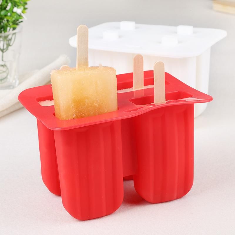 10 Even Ice Cream Ice Cream Mold Silicone Ice Tray Creative Popsicle Mold Ice Cream Abrasive Old Popsicle Ice Box Popsicle bags (50 pcs)