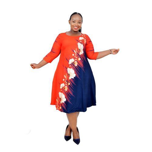 Moyoyo African Style Plus Size Floral Print Dress
