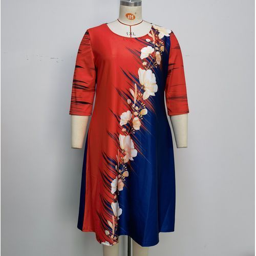 Moyoyo African Style Plus Size Floral Print Dress