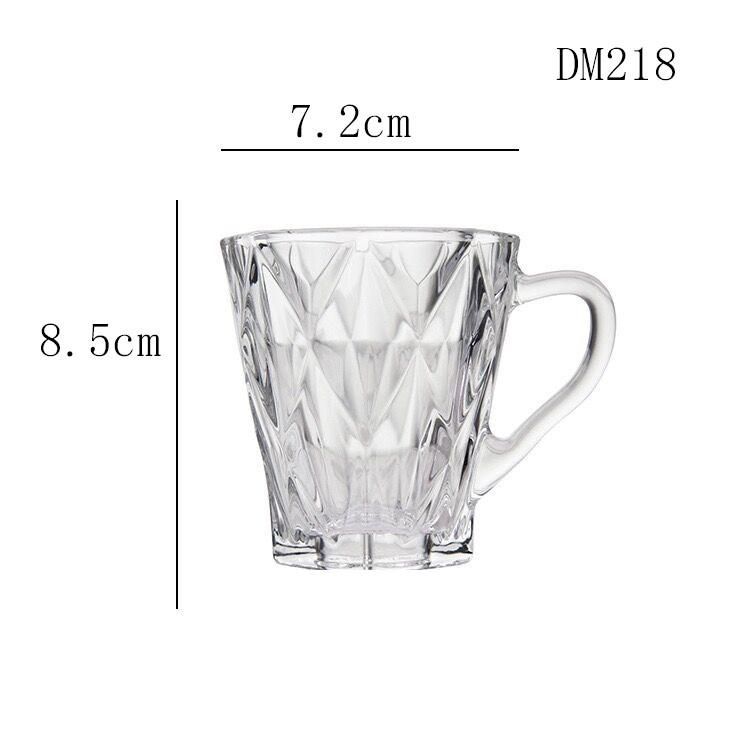 Diamond Glass Ware Transparent Glass Cup {6pcs}