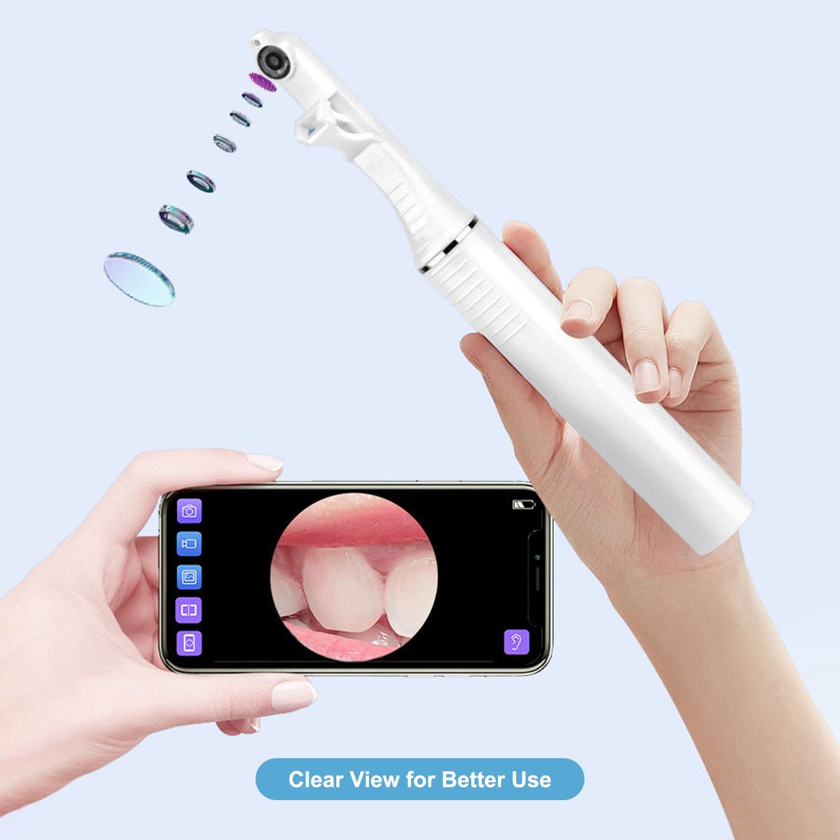 WI-FI Connected D-ental Floss T-oothbrush Tooth Cleaner