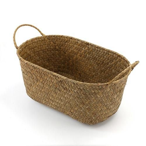 Natural Woven Basket Straw Wicker Home Table Fruit Bread Towels Kitchen Storage Container Rattan Sundries Neatening Container