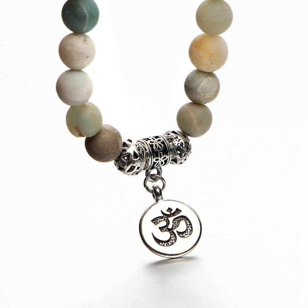 Fashion Beaded Bracelets Pendant Natural Stone Men Women Ban