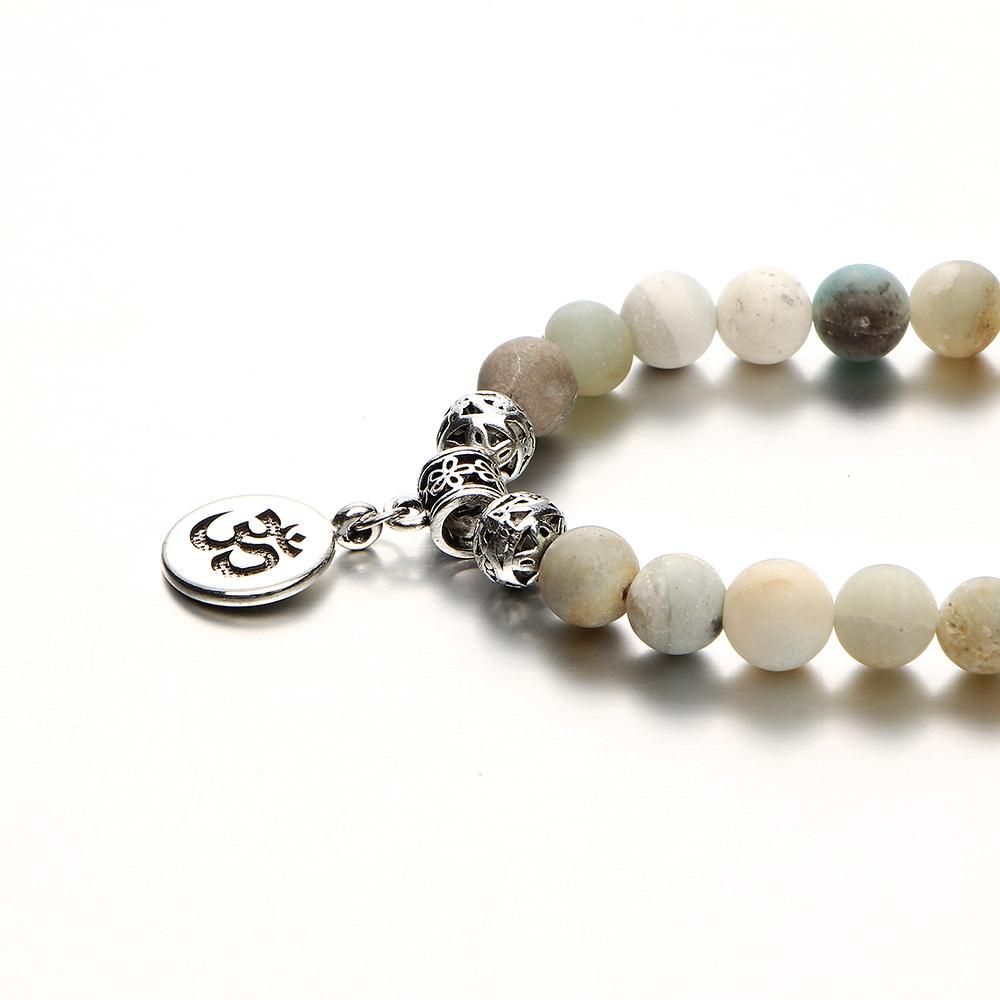Fashion Beaded Bracelets Pendant Natural Stone Men Women Ban