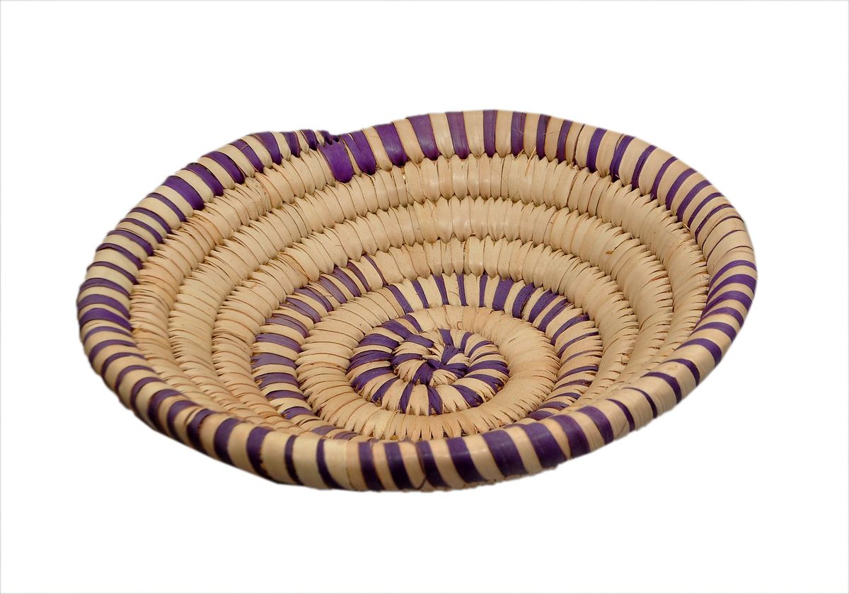 Raffia Woven Round Snack Fruit Bowl