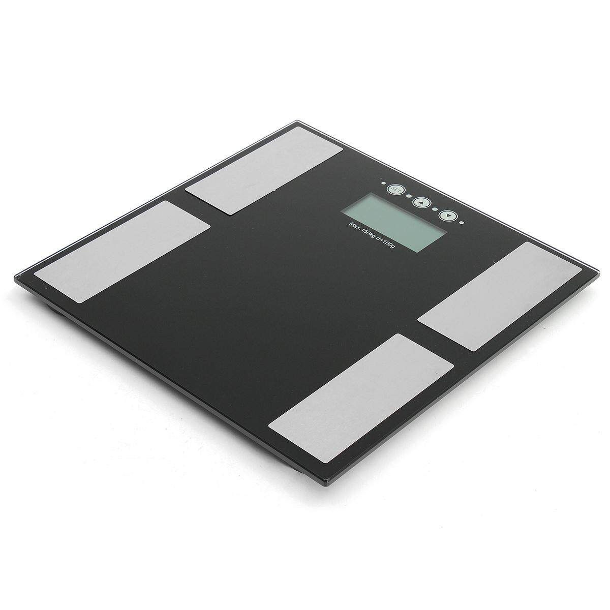 Slim Digital Bathroom Scale 330LB Body Weight LCD Glass Electronic Fitness M