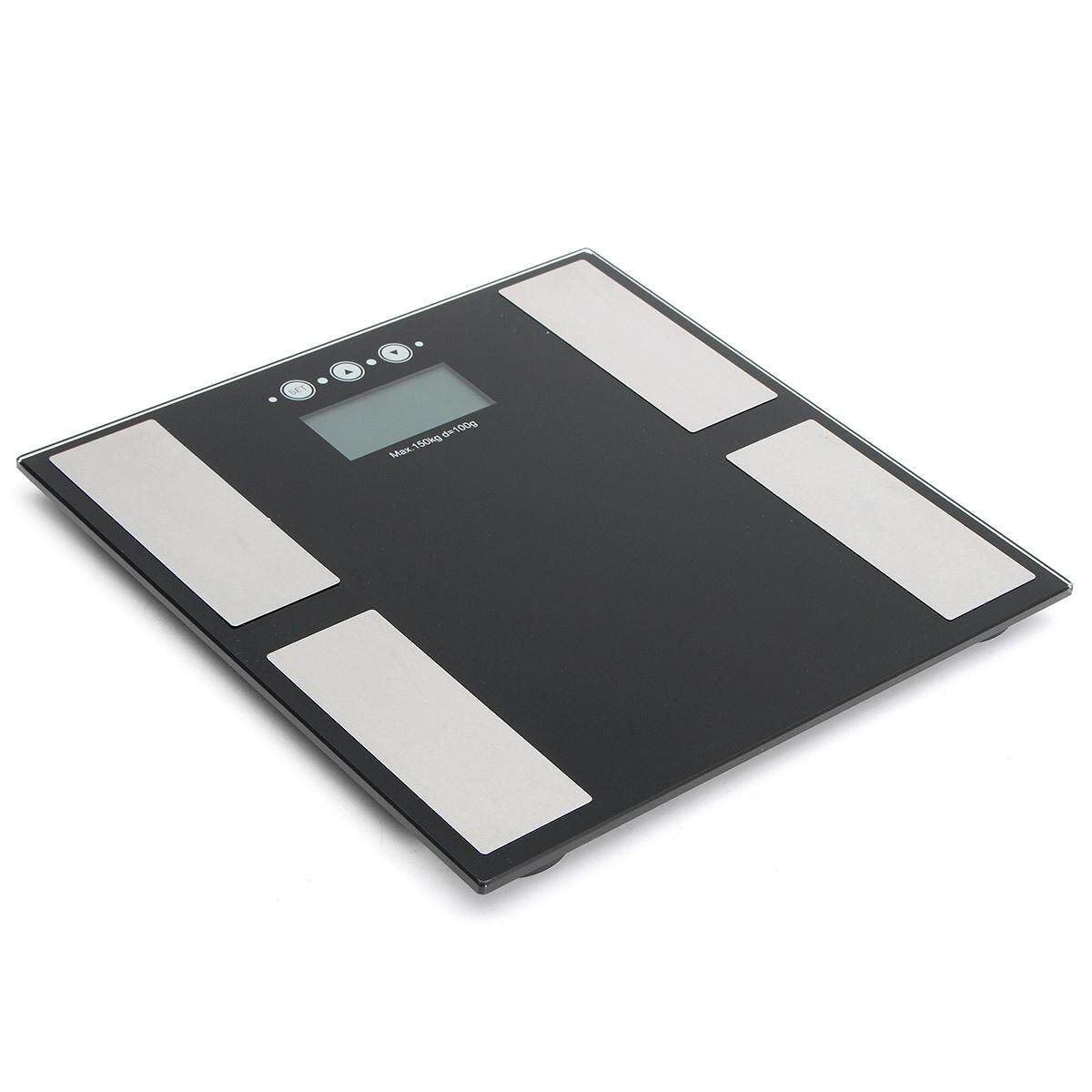 Slim Digital Bathroom Scale 330LB Body Weight LCD Glass Electronic Fitness M