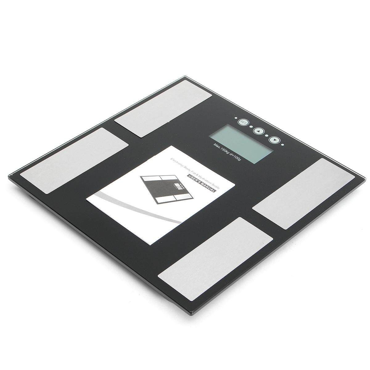 Slim Digital Bathroom Scale 330LB Body Weight LCD Glass Electronic Fitness M