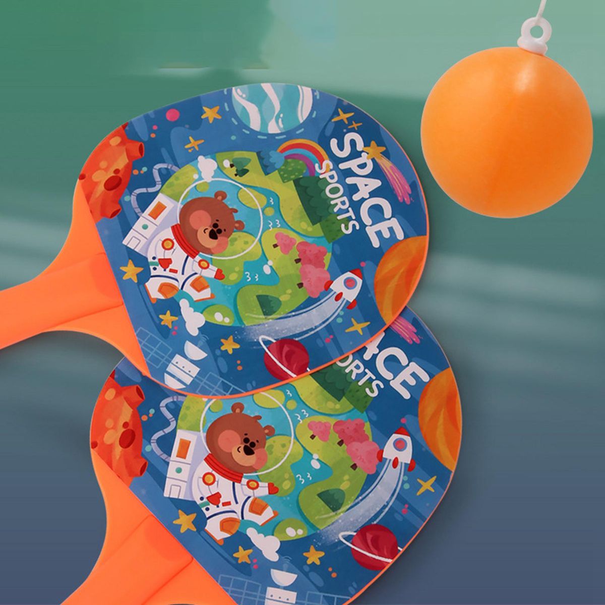 Table Tennis Balls Paddles And Ball Set Children Pink