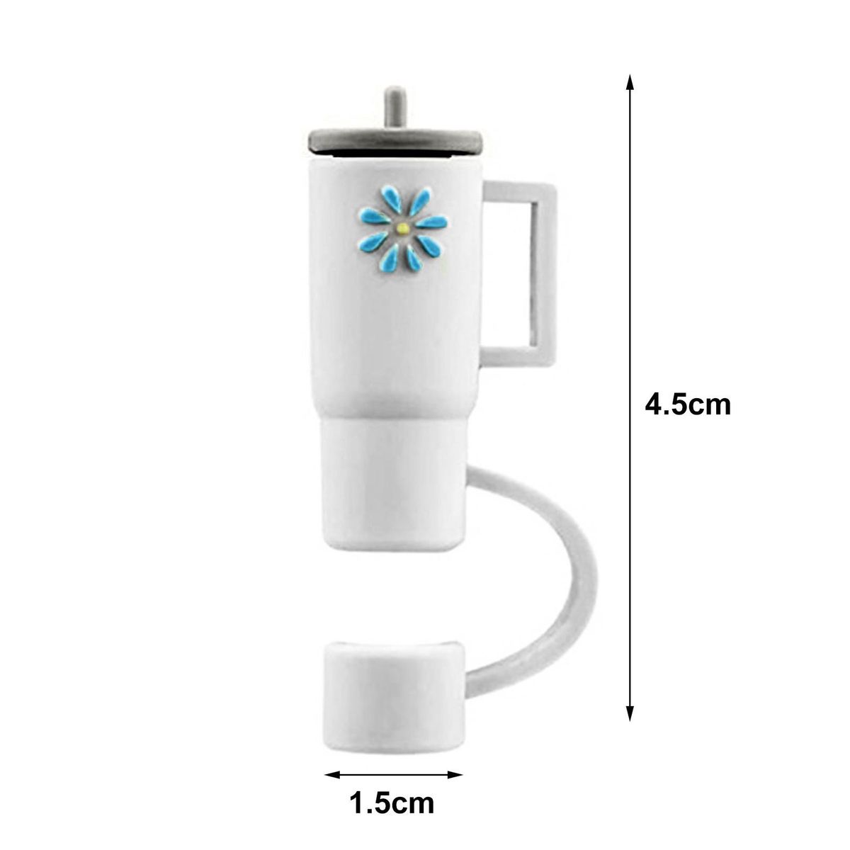 4Pcs Drinking Straw Cover Birthday Party Straw Cover White