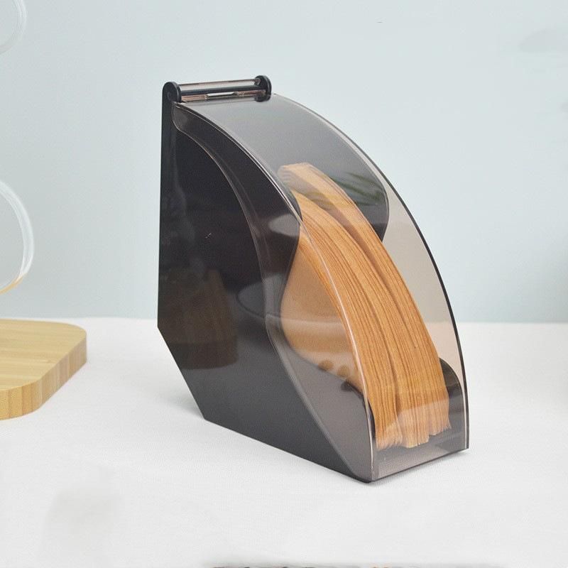 Coffee filter paper holder filter paper box coffee bar storage rack wooden hand-brewed coffee holder dust-proof filter paper box appliance Wooden dust filter paper box