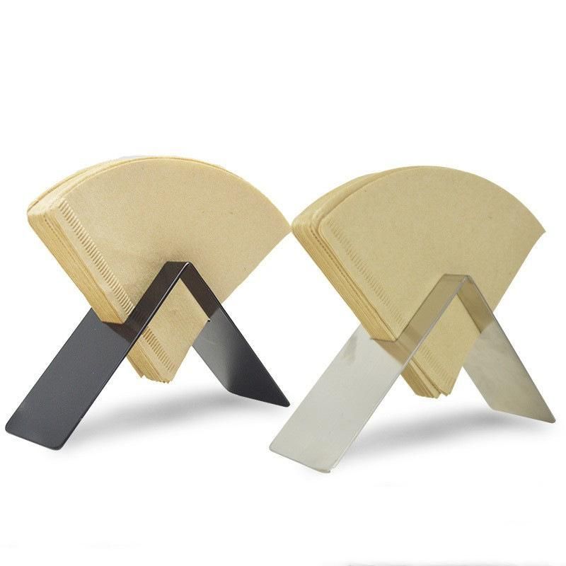 Coffee filter paper holder filter paper box coffee bar storage rack wooden hand-brewed coffee holder dust-proof filter paper box appliance Wooden dust filter paper box
