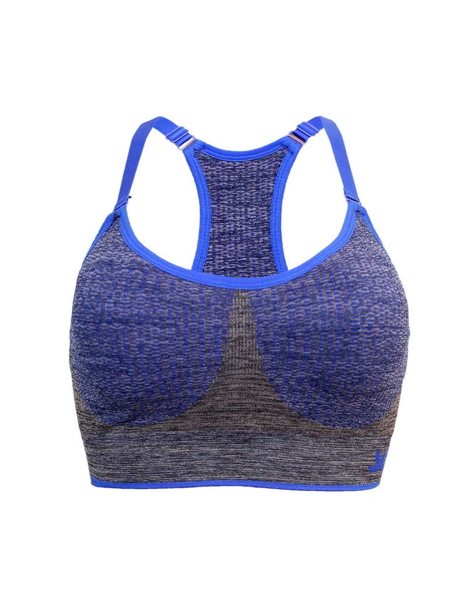 Sports Women Wireless Gym Yoga Fitted Bra- Blue