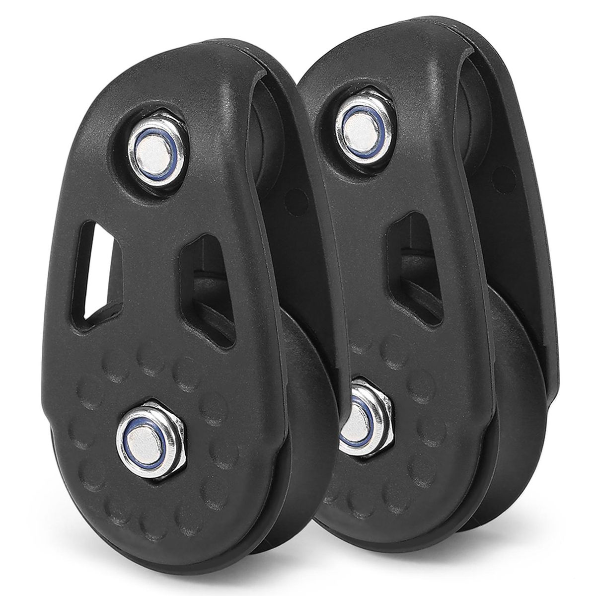 2 PCS Kayak Slide Rail Anchor Trolley Kit Pulley Blocks for Kayak Canoe Boat