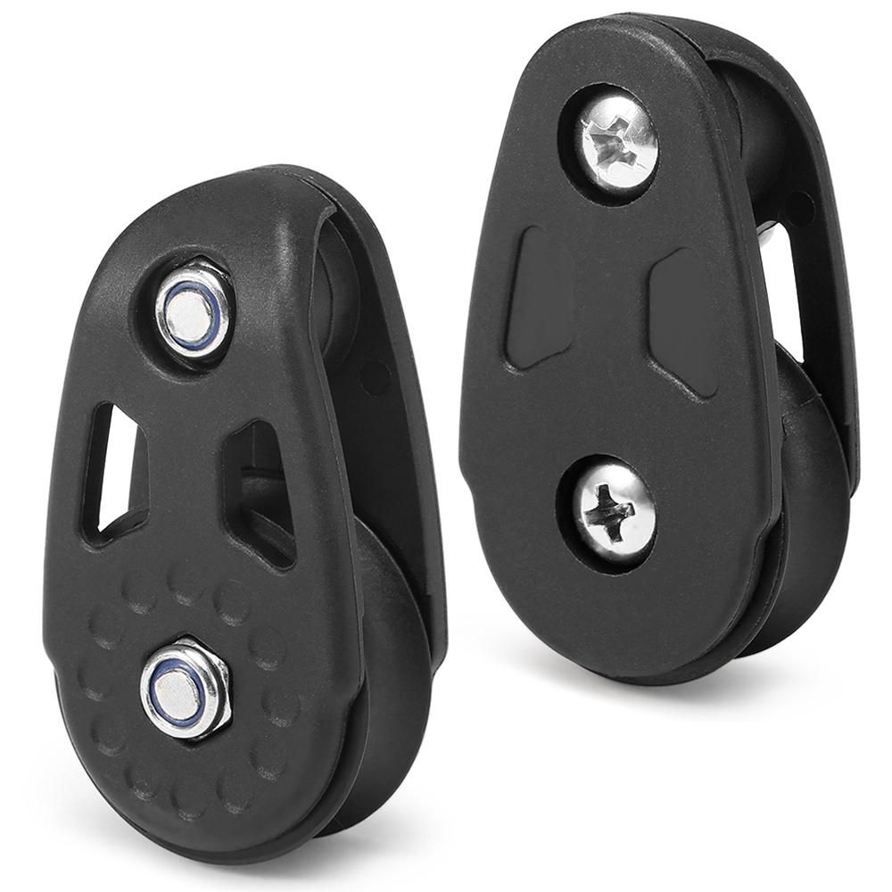 2 PCS Kayak Slide Rail Anchor Trolley Kit Pulley Blocks for Kayak Canoe Boat