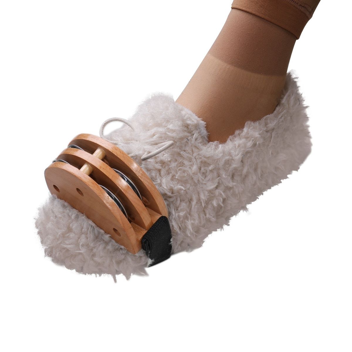 Foot Tambourine Black Drum Companion Jingle Tambourine