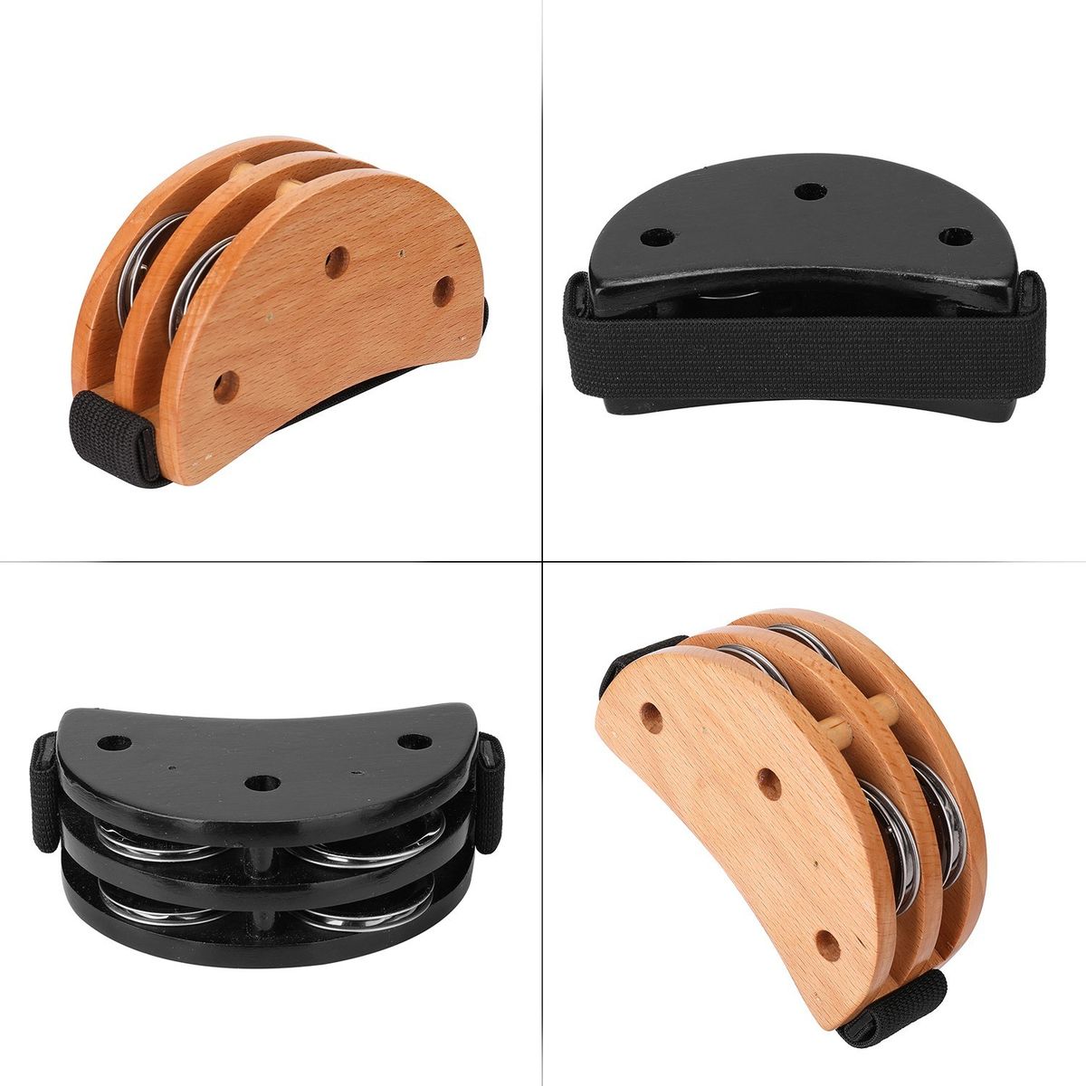 Foot Tambourine Black Drum Companion Jingle Tambourine
