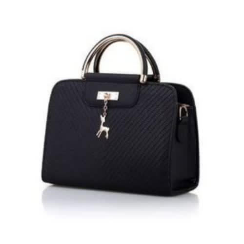 Ladies Leather Handbag - Black