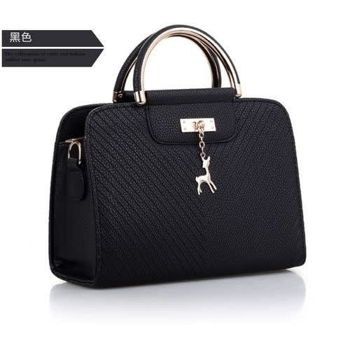 Ladies Leather Handbag - Black