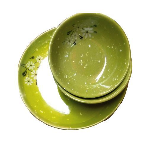 12 Pieces Unique Quality Ceramic Curved And Flat Plates