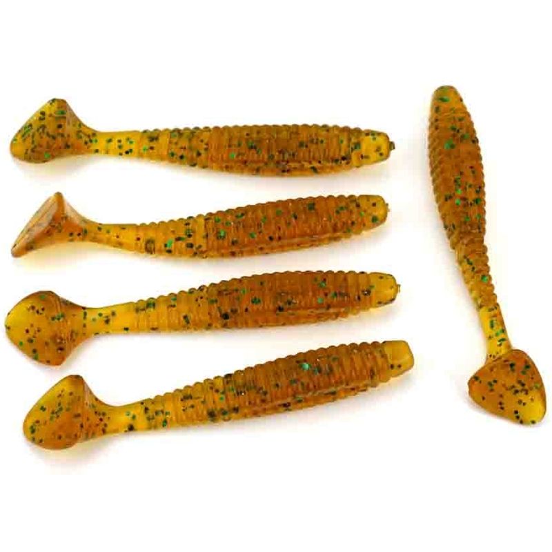 HENGJIA SO0205P 5 PCS 8cm/5g  Screw Tail Soft Fishing Lure Artificial Baits
