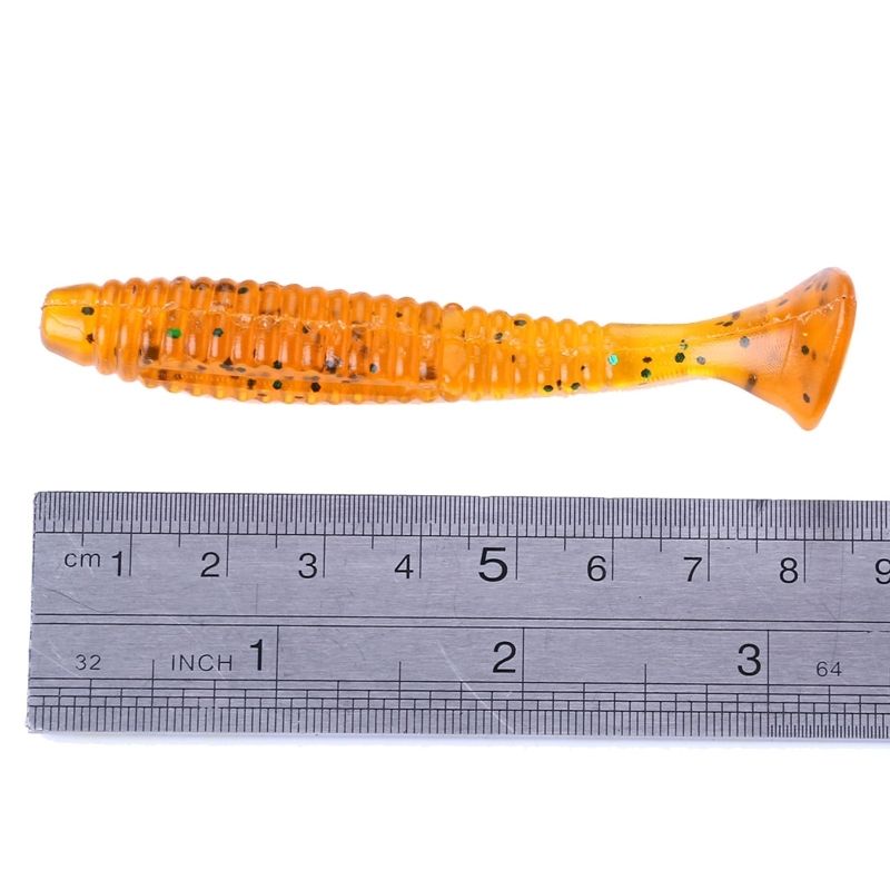 HENGJIA SO0205P 5 PCS 8cm/5g  Screw Tail Soft Fishing Lure Artificial Baits