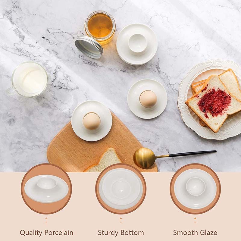 9 Cm Eggs Plates Cup Holders With Base 6 Pieces