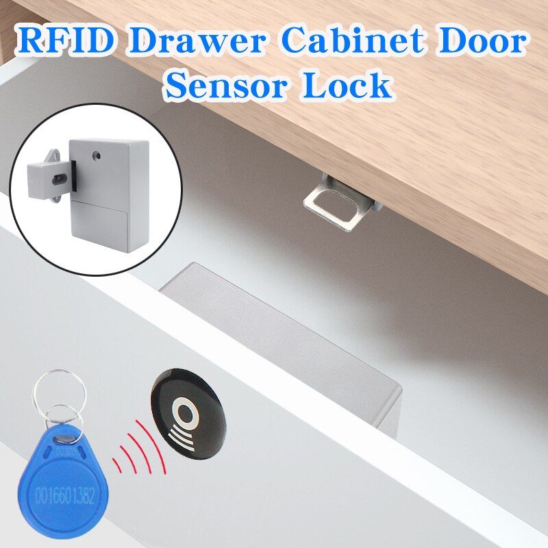 Smart R Lock Hidden Drawer Lock Cabinet Door Lock EMID Card Invisible Furniture Lock Wardrobe Electronic Lock