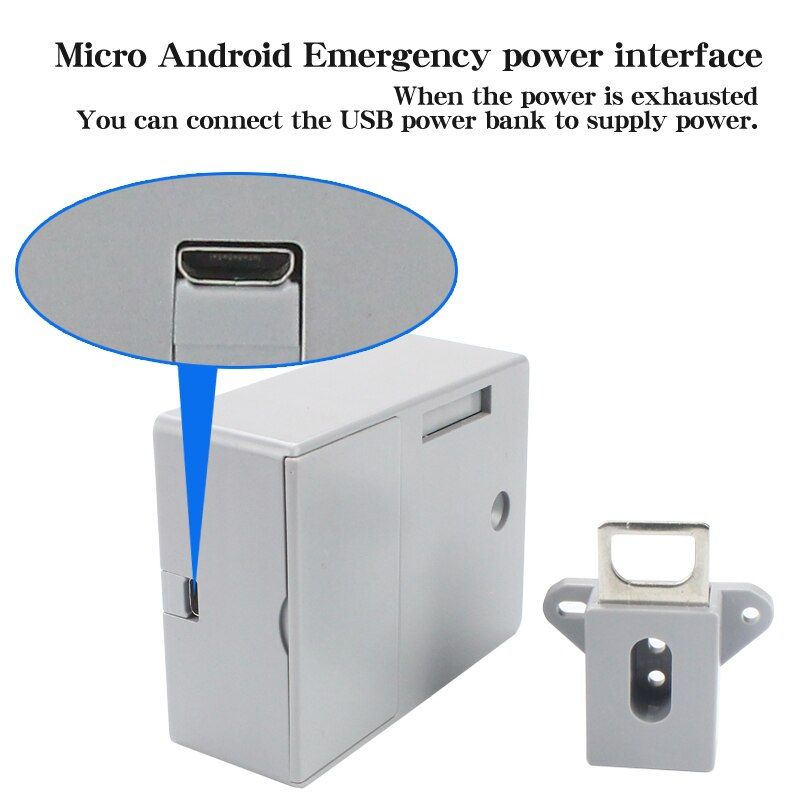 Smart R Lock Hidden Drawer Lock Cabinet Door Lock EMID Card Invisible Furniture Lock Wardrobe Electronic Lock