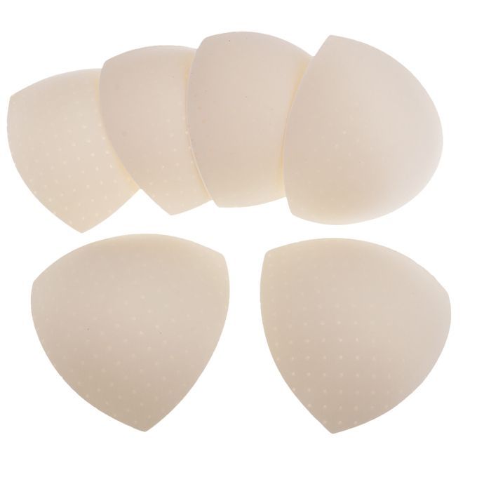 3 Pairs Beige Bikini Removable Bra Pads Inserts Sponge Swimwear Brown