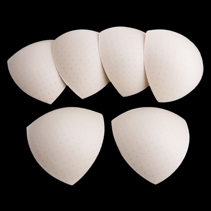 3 Pairs Beige Bikini Removable Bra Pads Inserts Sponge Swimwear Brown