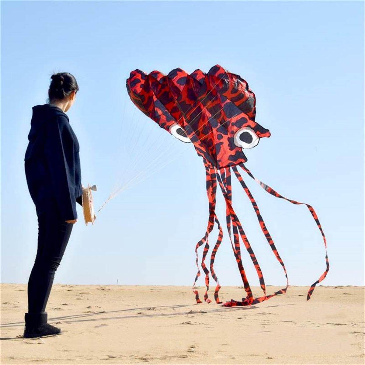 4M Frameless Animal Octopus Parachute Stunt Kite Single Line Kites For Adult Kids Fifteen