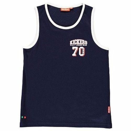 Junior Boys Kickers Print Vest - Deep Blue