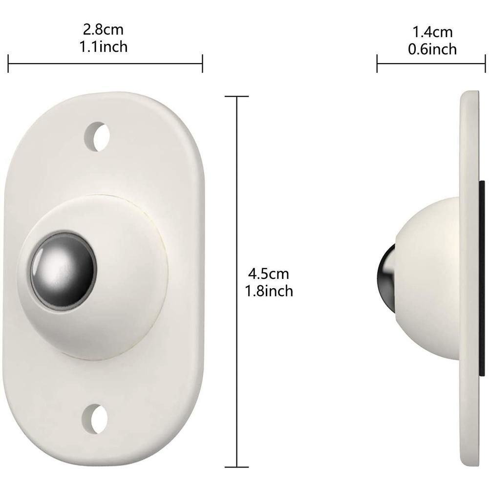 4Pcs Stainless Steel Mini Swivel Caster Wheels with 360