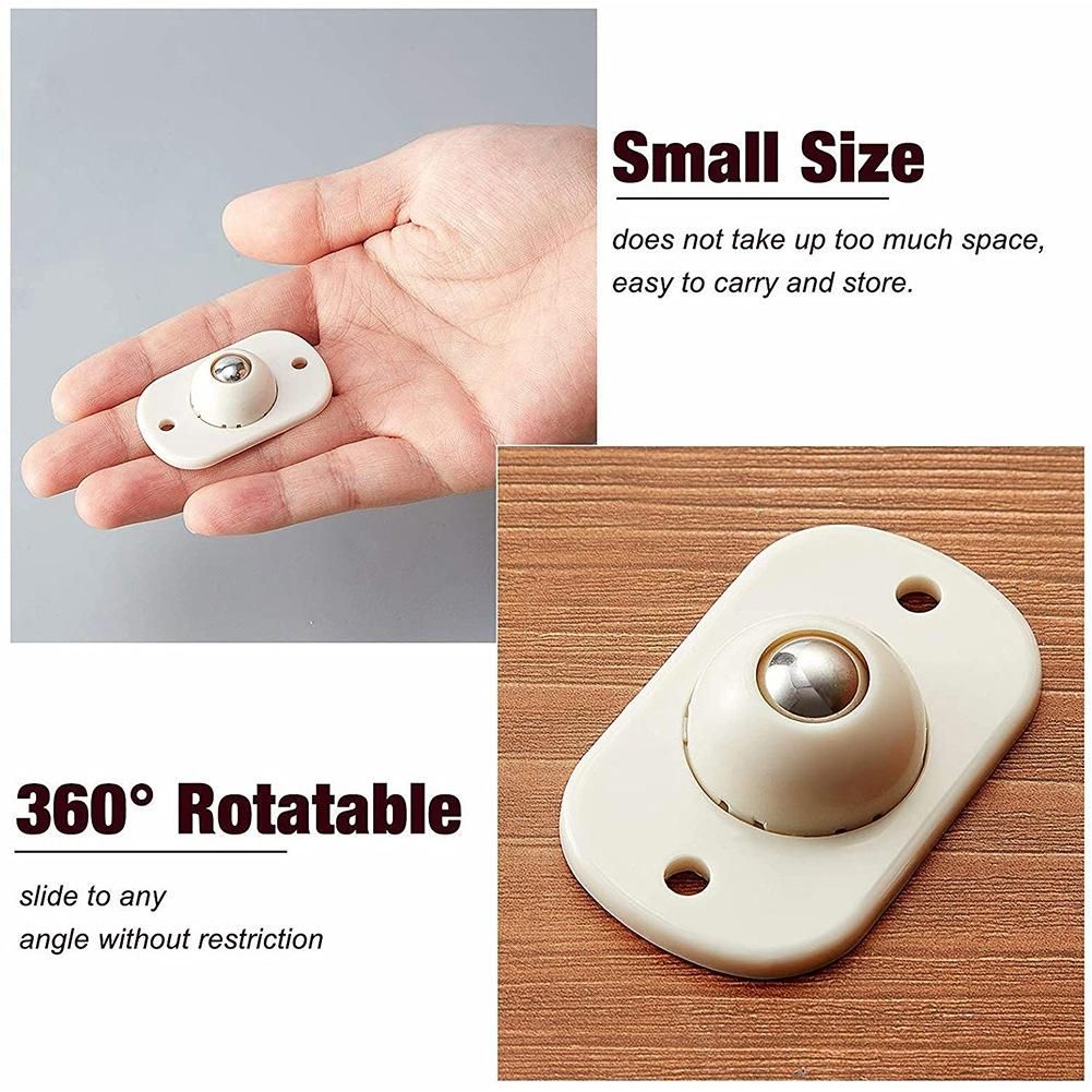 4Pcs Stainless Steel Mini Swivel Caster Wheels with 360