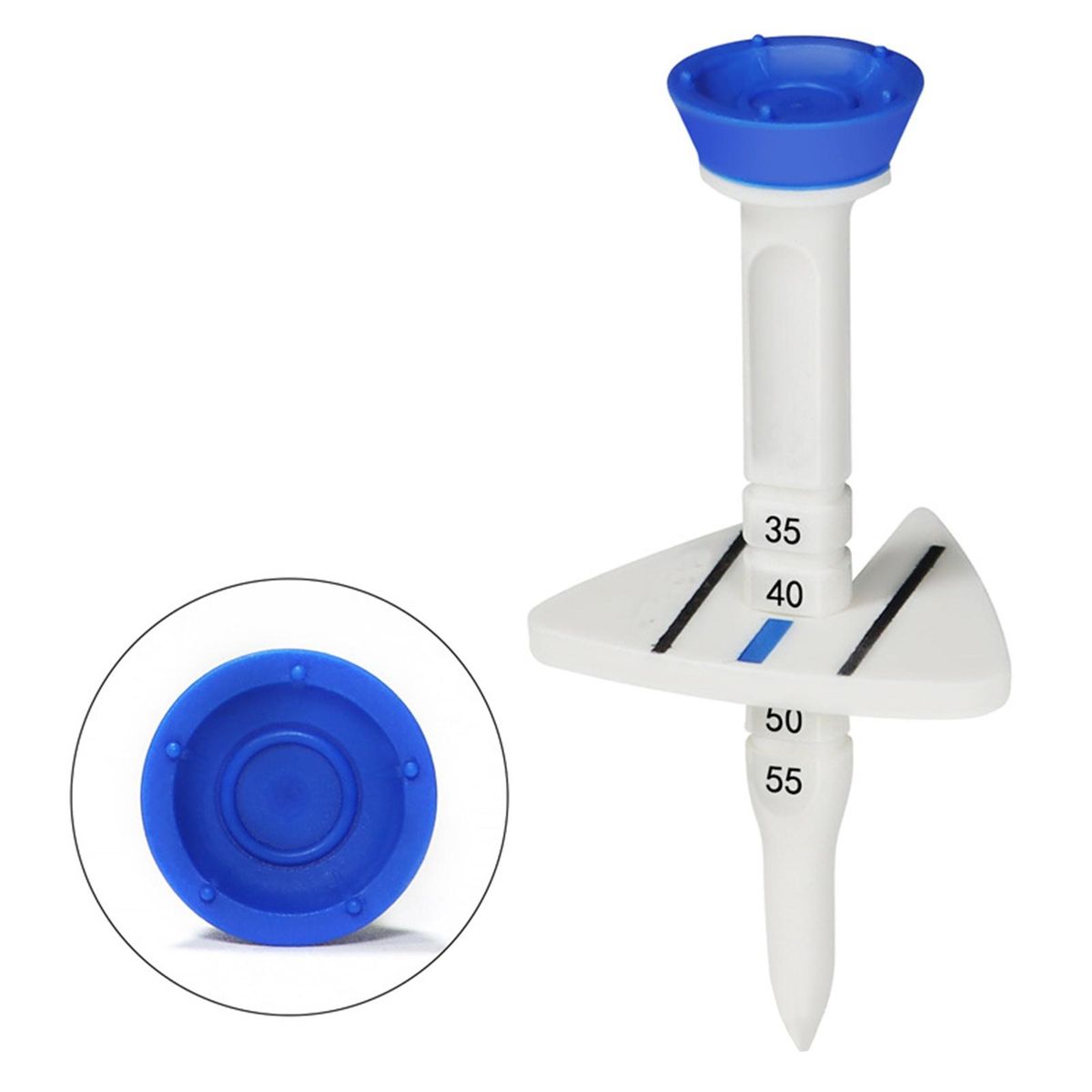 Big Head Golf Tee Premium Adjustable Golf Tee Reduce Friction Big Head Blue