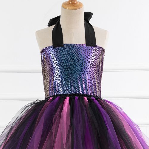 Girls Princess Dress [Mermaid*Halloween*Free Headwear]-21706