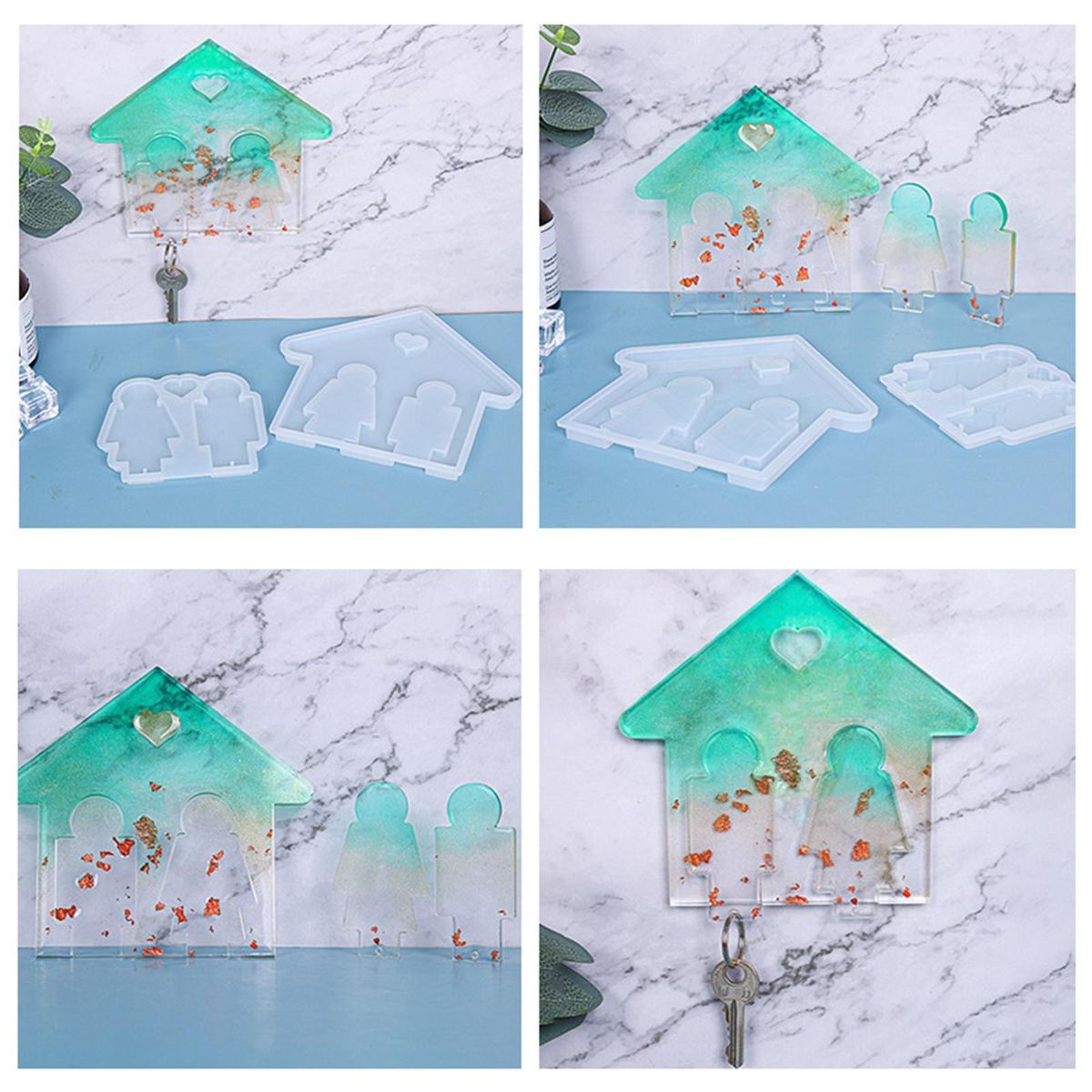 Key Hanger Resin Molds Key Holder Silicone For Wedding Party Key