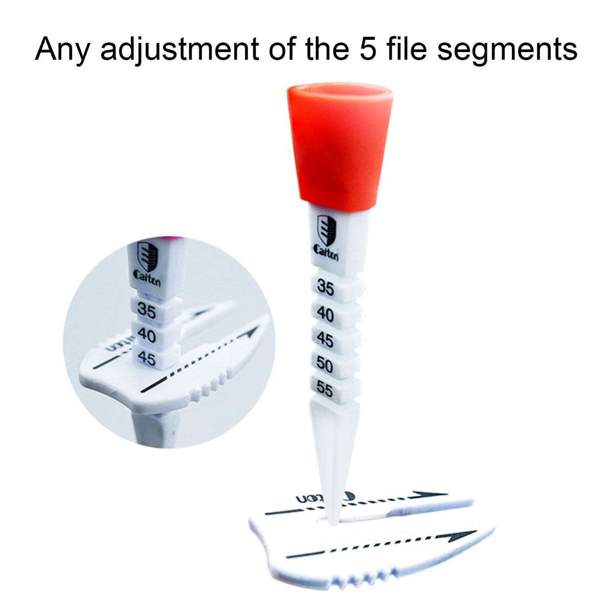 Golf Accessories Performance Golf Tees Adjustable Height Stable Orange