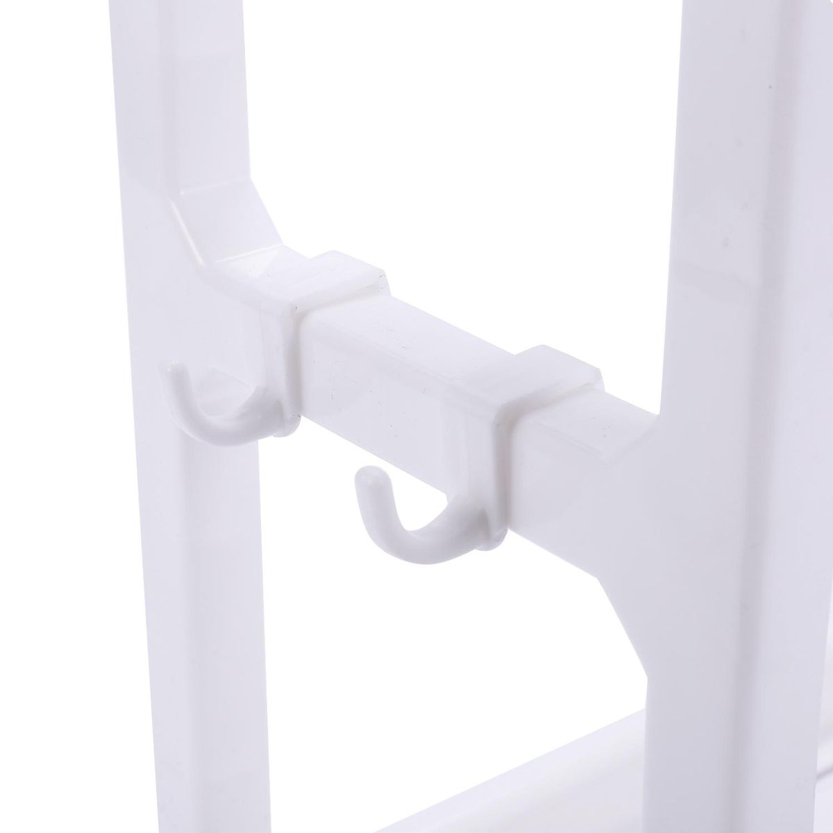 Double Kitchen Organizer Seasoning Storage Rack Hook Plastic Dish Drainer Seasoning Kitchen Organizer And Storage White