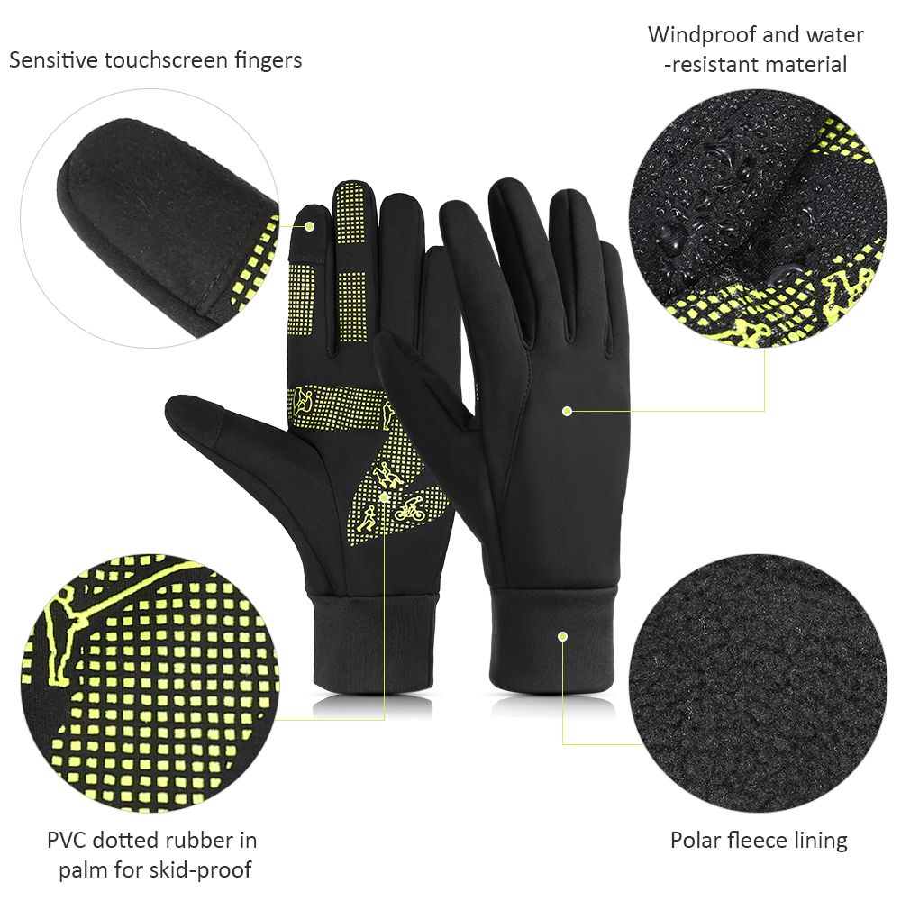 Winter Touchscreen Mittens Windproof Thermal Mittens For