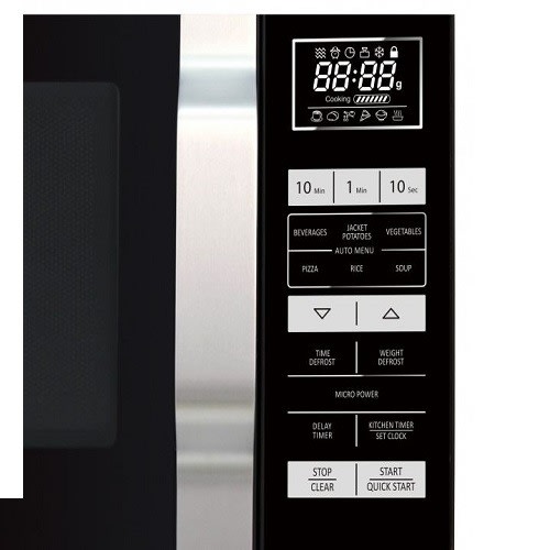 Solo Flat Tray Microwave - Black - 23L
