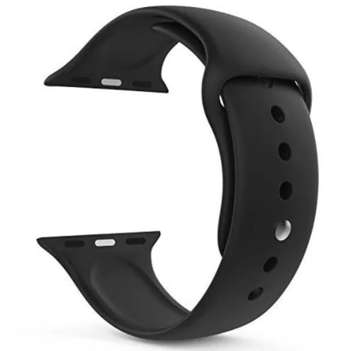 Replacement Silicone Strap For iWatch - Black - 42-44mm