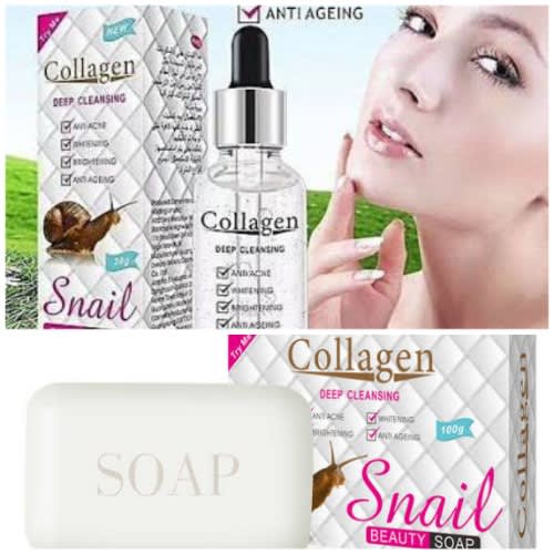 Deep cleansing snail soap and serum